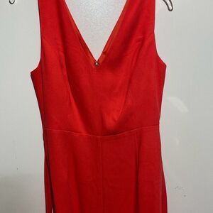 Lilly Pulitzer Jannah Women's Ruby Red Sleeveless V-Neck Belted Jumpsuit 8 NWT